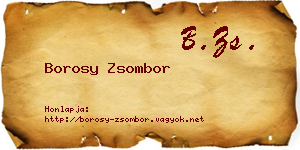 Borosy Zsombor névjegykártya